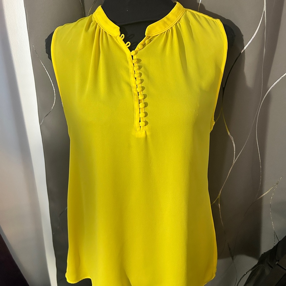 Yellow Sleeveless Women's Blouse